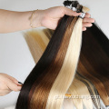 Extensão de cabelo de ponta plana natural Remy Virgem u Dimpira Extensão de cabelo dupla desenhada reta i dica Extensões de cabelo humano por atacado
